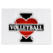 I Love Volleyball Large Cadeautasje (Voorkant)