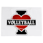 I Love Volleyball Large Cadeautasje (Achterkant)