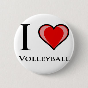 I Love Volleyball Ronde Button 5,7 Cm