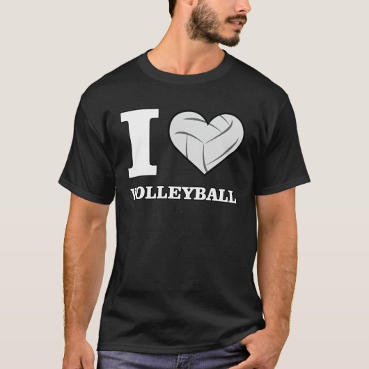 I Love Volleyball T-shirt (Voorkant)