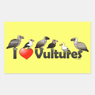 I Love Vultures (Africa) Rechthoekige Sticker