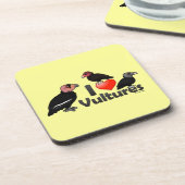 I Love Vultures (North America) Bier Onderzetter (Linkerzijde)