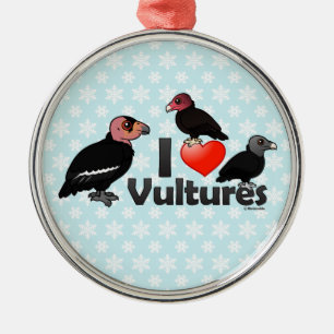 I Love Vultures (North America) Metalen Ornament