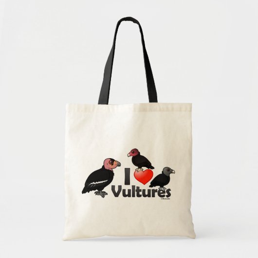 I Love Vultures (North America) Tote Bag (Voorkant)