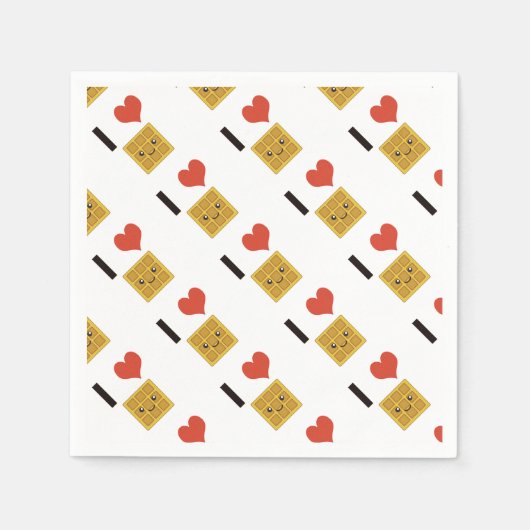 I Love Waffles Servet (Voorkant)