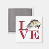 I Love Walleye Magneet (Voorkant / Achterkant)