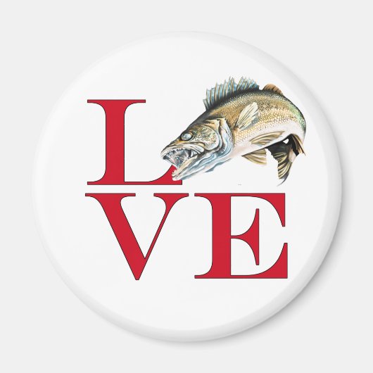I Love Walleye Magneet (Voorkant)