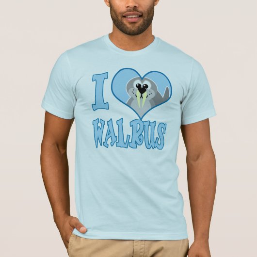 I Love walrus T-shirt (Voorkant)