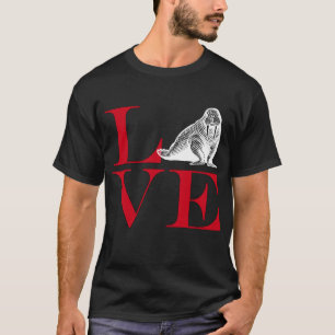 I Love Walruses - Donkerkleurig T-shirt
