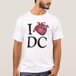 I Love Wash, DC with anatomically Correction hart T-shirt