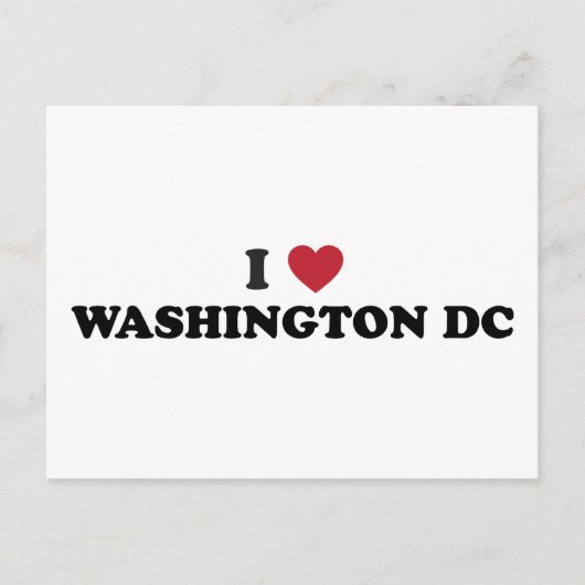 I Love Washington DC Briefkaart (Voorkant)