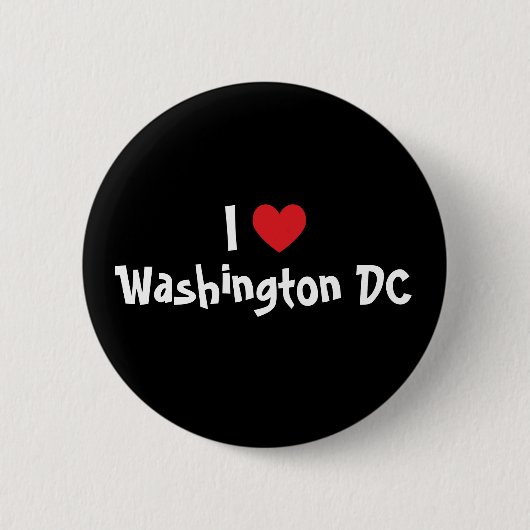 I Love Washington DC Ronde Button 5,7 Cm (Voorkant)