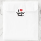 I Love Water Polo Ronde Sticker (Tas)