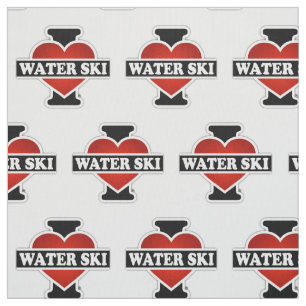 I Love Water Ski Stof