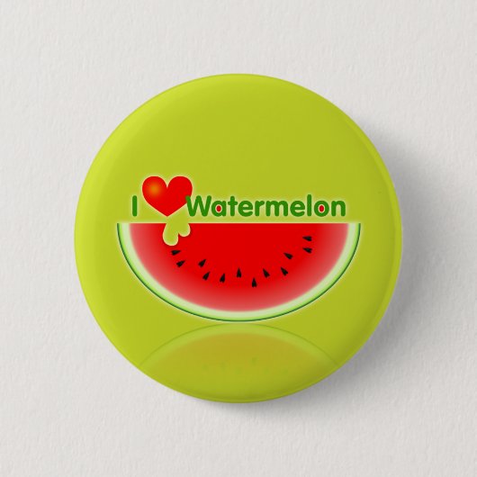 I Love Watermelon Button (Voorkant)