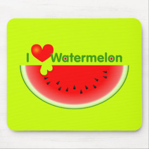 I Love Watermelon Mousepad Muismat