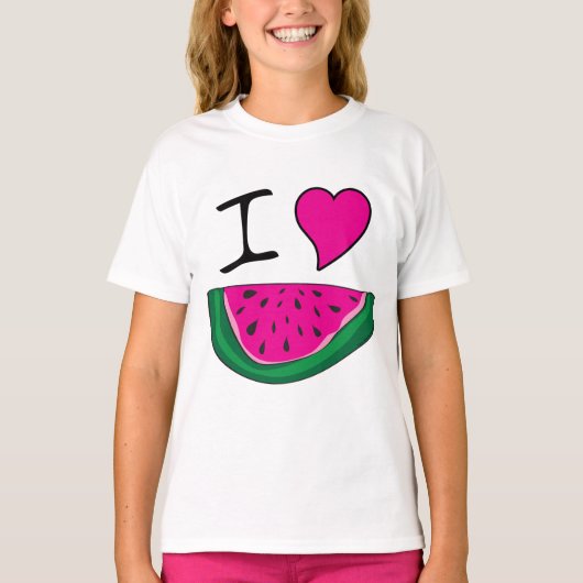 I Love Watermelon T-shirt (Voorkant)