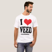 I Love Weed CA T-shirt (Voorkant volledig)
