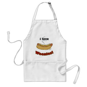 I Love Weenies ~ Hot Dogs Standaard Schort