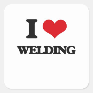 I Love Welding Vierkante Sticker