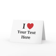 I Love Wenskaart Sjabloon - Tekst toevoegen