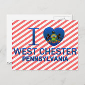 I Love West Chester, PA Briefkaart (Voorkant / Achterkant)