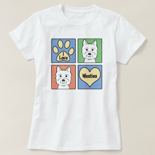I Love Westies T-shirt (Design voorkant)