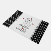 I Love Westies - West Highland White Terriers Deurmat (Schuin)