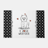 I Love Westies - West Highland White Terriers Deurmat (Voorkant)