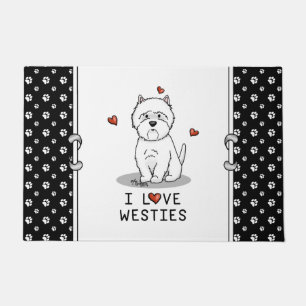 I Love Westies - West Highland White Terriers Deurmat
