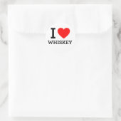 I Love Whiskey Ronde Sticker (Tas)