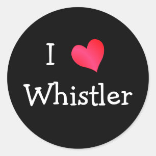 I Love Whistler Ronde Sticker