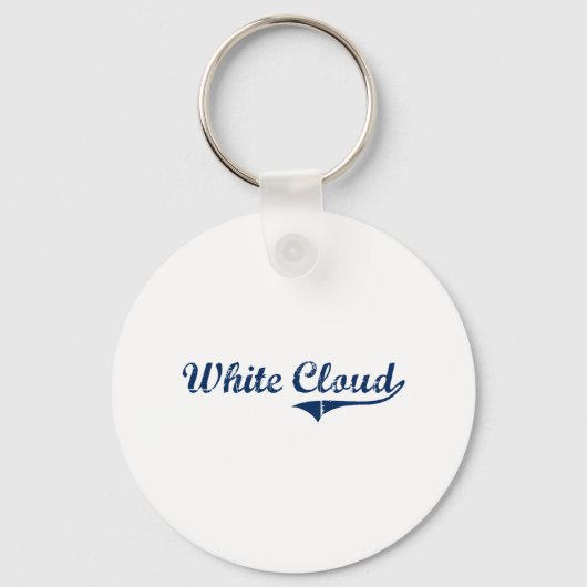 I Love White Cloud Michigan Sleutelhanger (Voorkant)