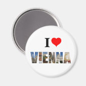 I Love Wien Austria Magneet (Voorkant / Achterkant)