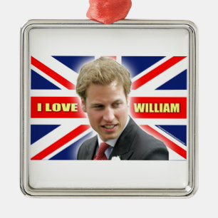 I Love William Metalen Ornament