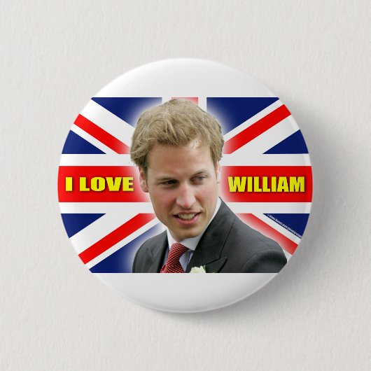 I Love William Ronde Button 5,7 Cm (Voorkant)