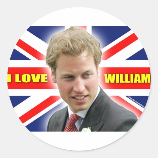 I Love William Ronde Sticker (Voorkant)