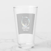 I Love Windsurfing Glas (Achterkant)