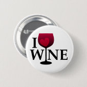 I Love Wine Button (Voorkant /achterkant)