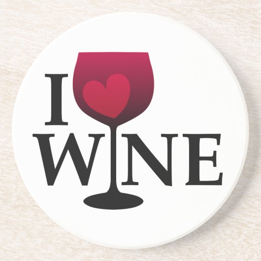 I Love Wine Onderzetter (Voorkant)