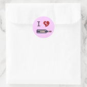 I Love Wine Ronde Sticker (Tas)