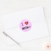 I Love Wine Ronde Sticker (Envelop)