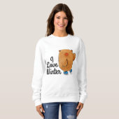 I Love Winter Cute Little Cartoon Bear sweatshirt (Devant entier)
