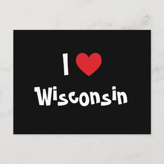 I Love Wisconsin Briefkaart (Voorkant)