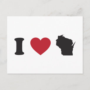 I Love Wisconsin Briefkaart