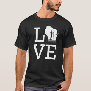 I Love Wisconsin Kayaking T-shirt