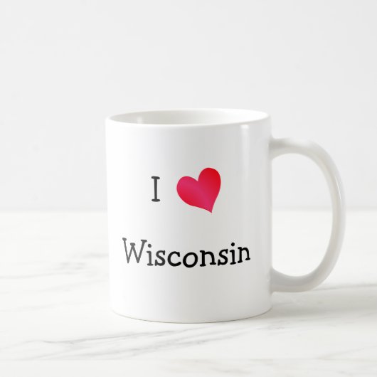I Love Wisconsin Koffiemok (Rechts)