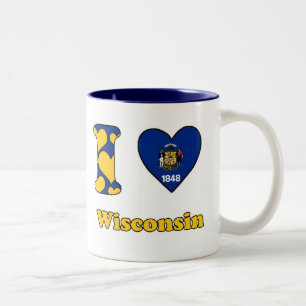 I love Wisconsin Tweekleurige Koffiemok