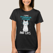I Love Wiskunde and Cats Dynamical Systems 1 T-shirt (Voorkant)