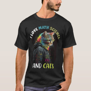 I Love Wiskunde Science and Cats Wiskunde Science T-shirt
